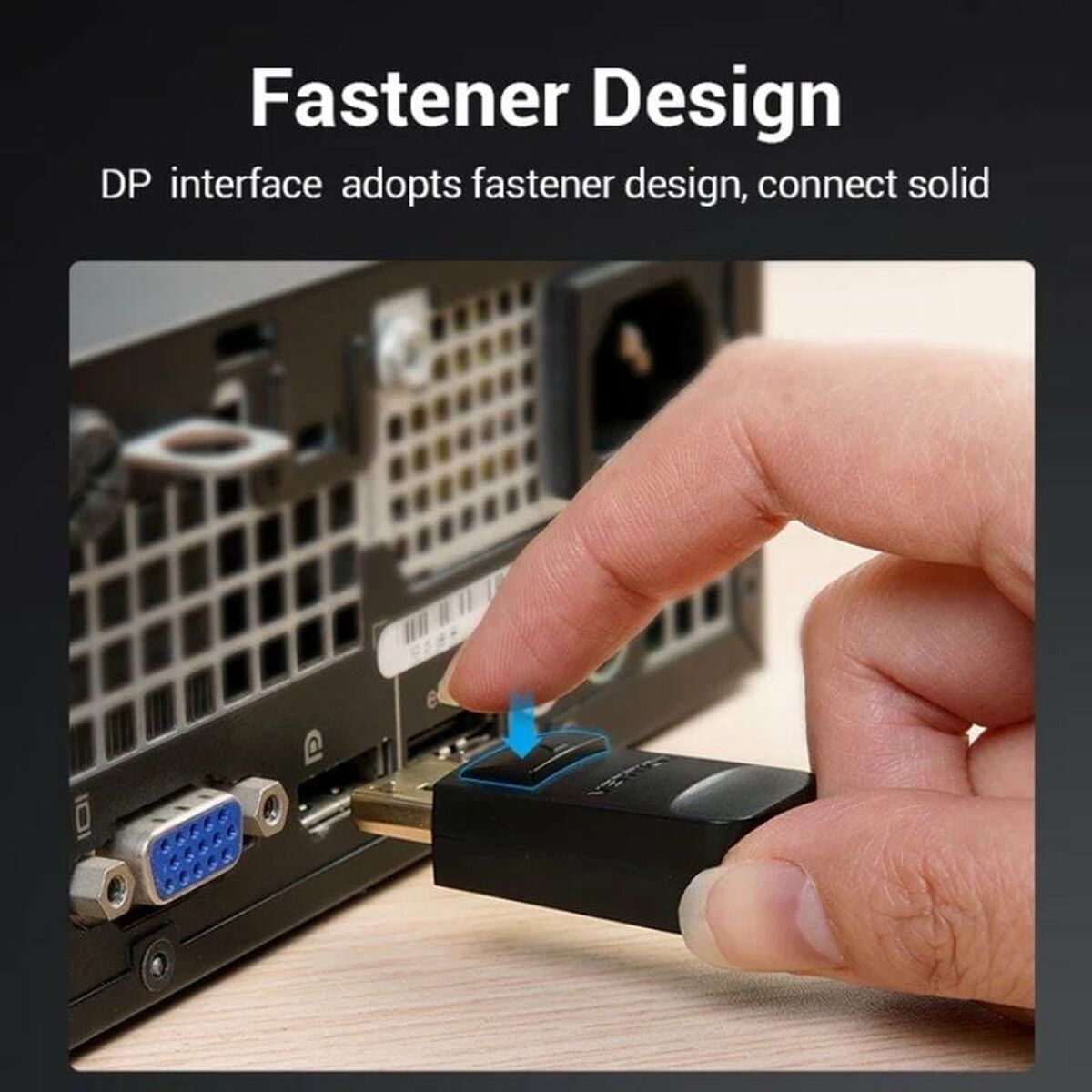 Adapter DisplayPort v VGA Vention HBLBH Črna 2 m